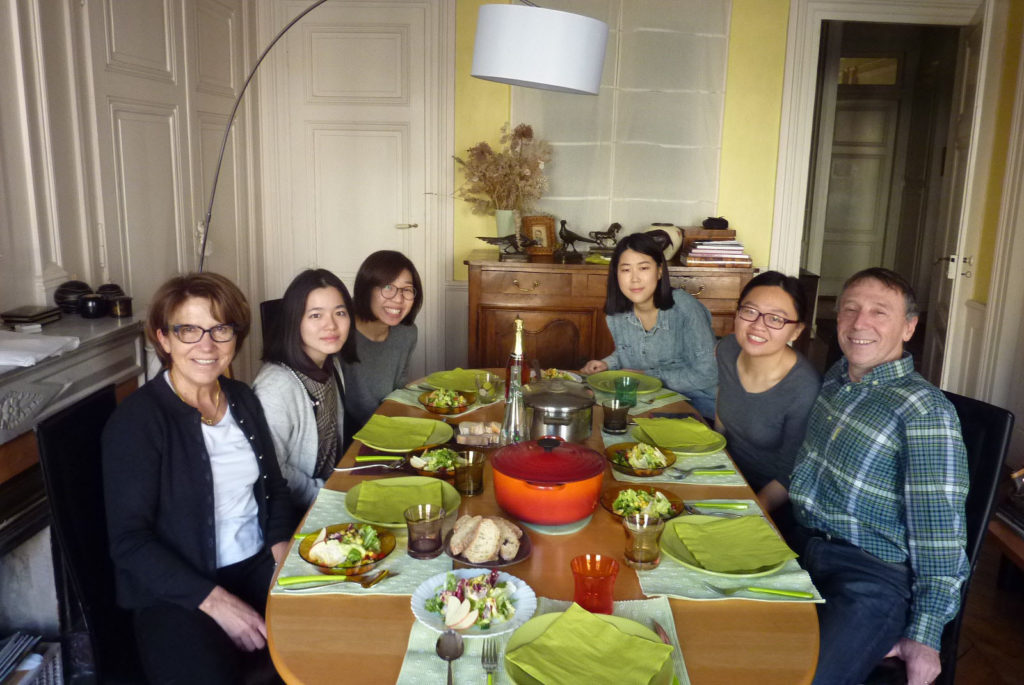 Eating with a host family